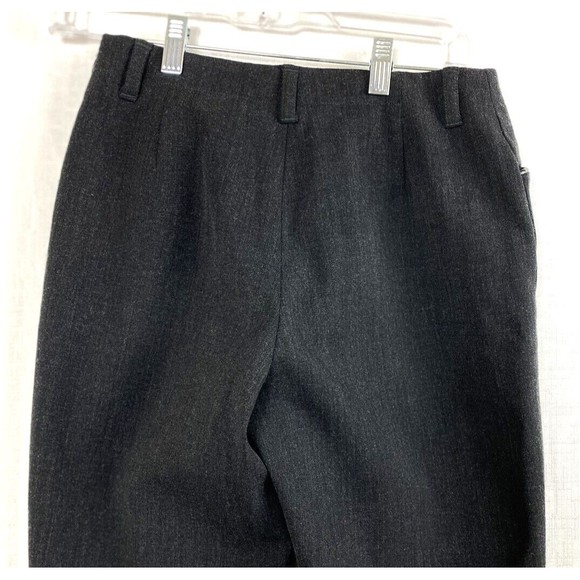 Ralph Lauren Pants Side Zip Womens Size 6 Petite Charcoal Wool Blend Fitted - Picture 4 of 10